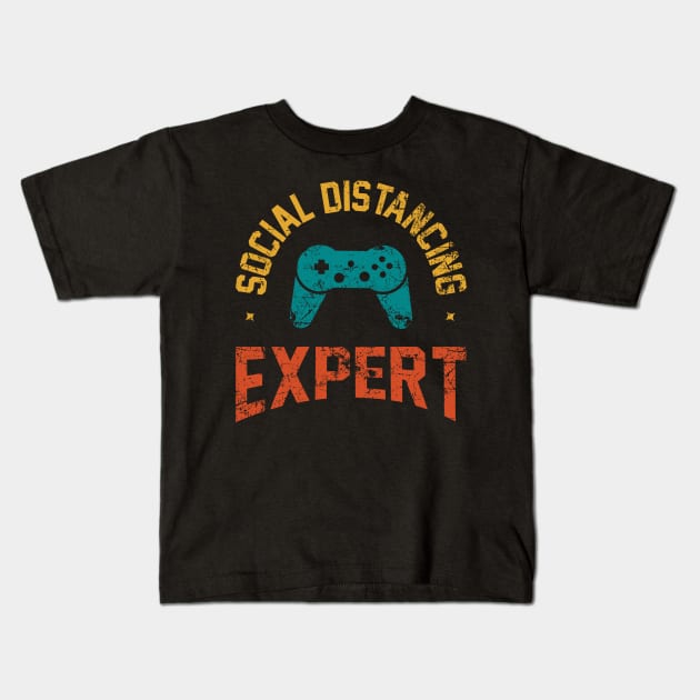 Social Distancing Expert Kids T-Shirt by Happy Lime